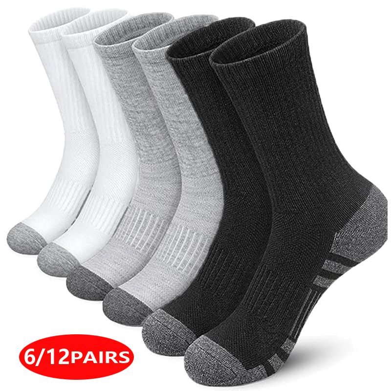 Cotton Crew Sock Pack - Herren Hochleistungs-Sportsocken Weiche Atmungsaktive Sportsocken für