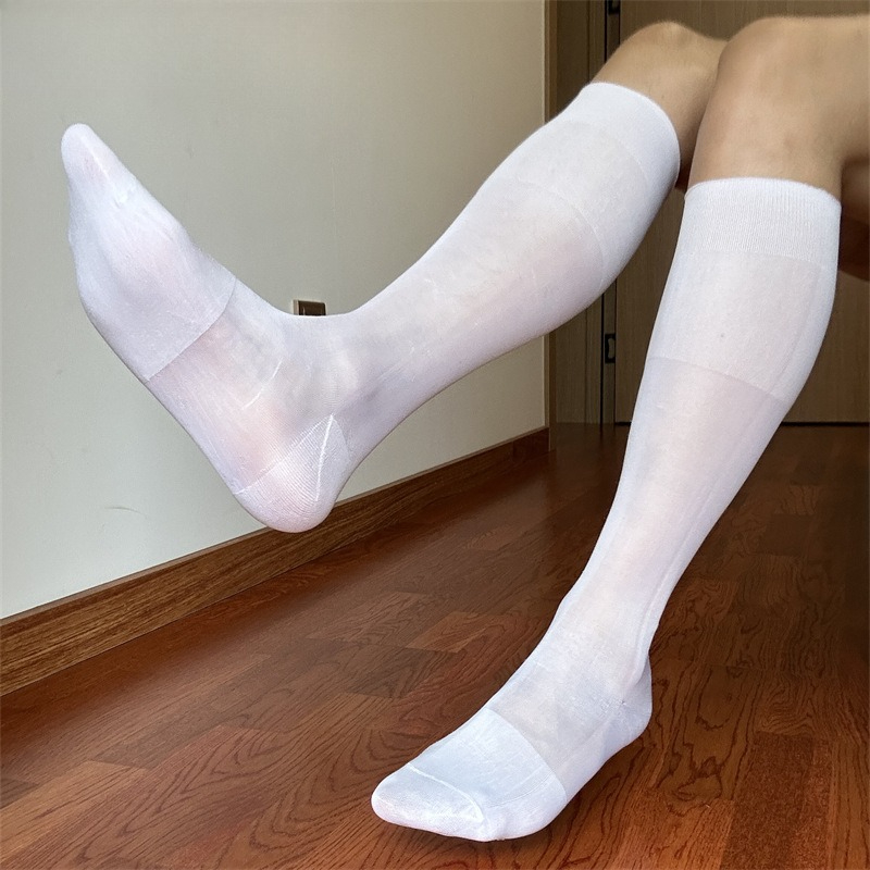 Dress Sock Men - Neue männer kniehohe weiße socken männer