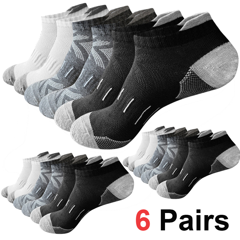 Athletic Sock Cushion - 6/12 Paar gepolsterte, sportliche Knöchelsocken, atmungsaktives