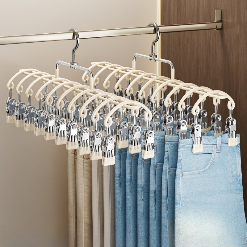 Sock Organizer Tray - Hosenbügel mit Clips, Rutschfester Hosenhalter aus