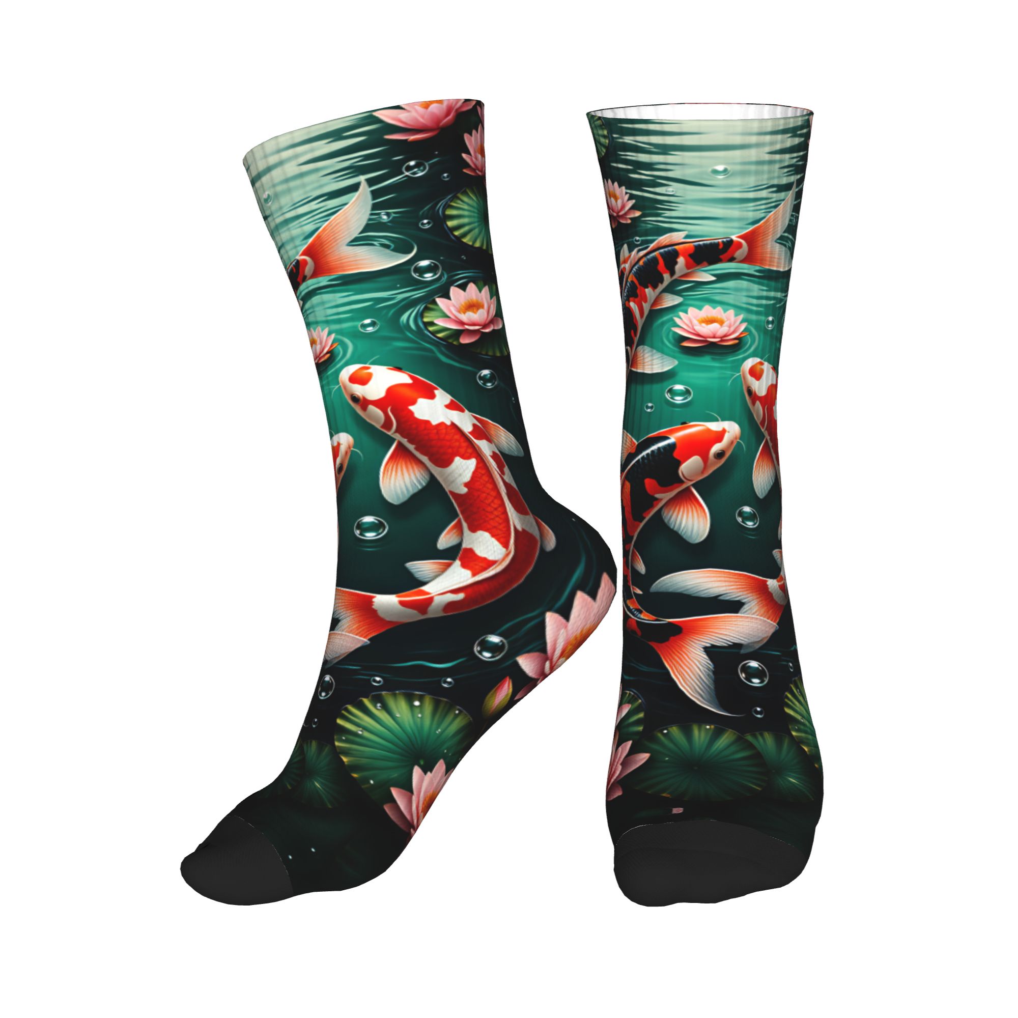 Three Koi Lotus Dark Pond Feng – Dress Sock Men Bewertung und Preis
