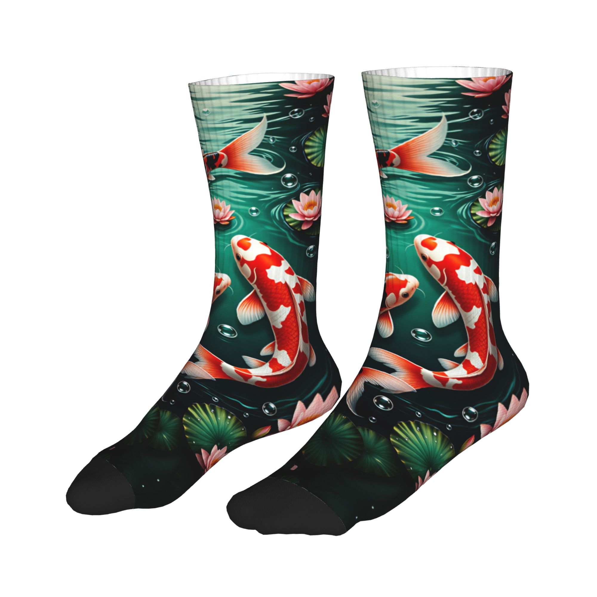 Three Koi Lotus Dark Pond Feng – Dress Sock Men Bewertung und Preis