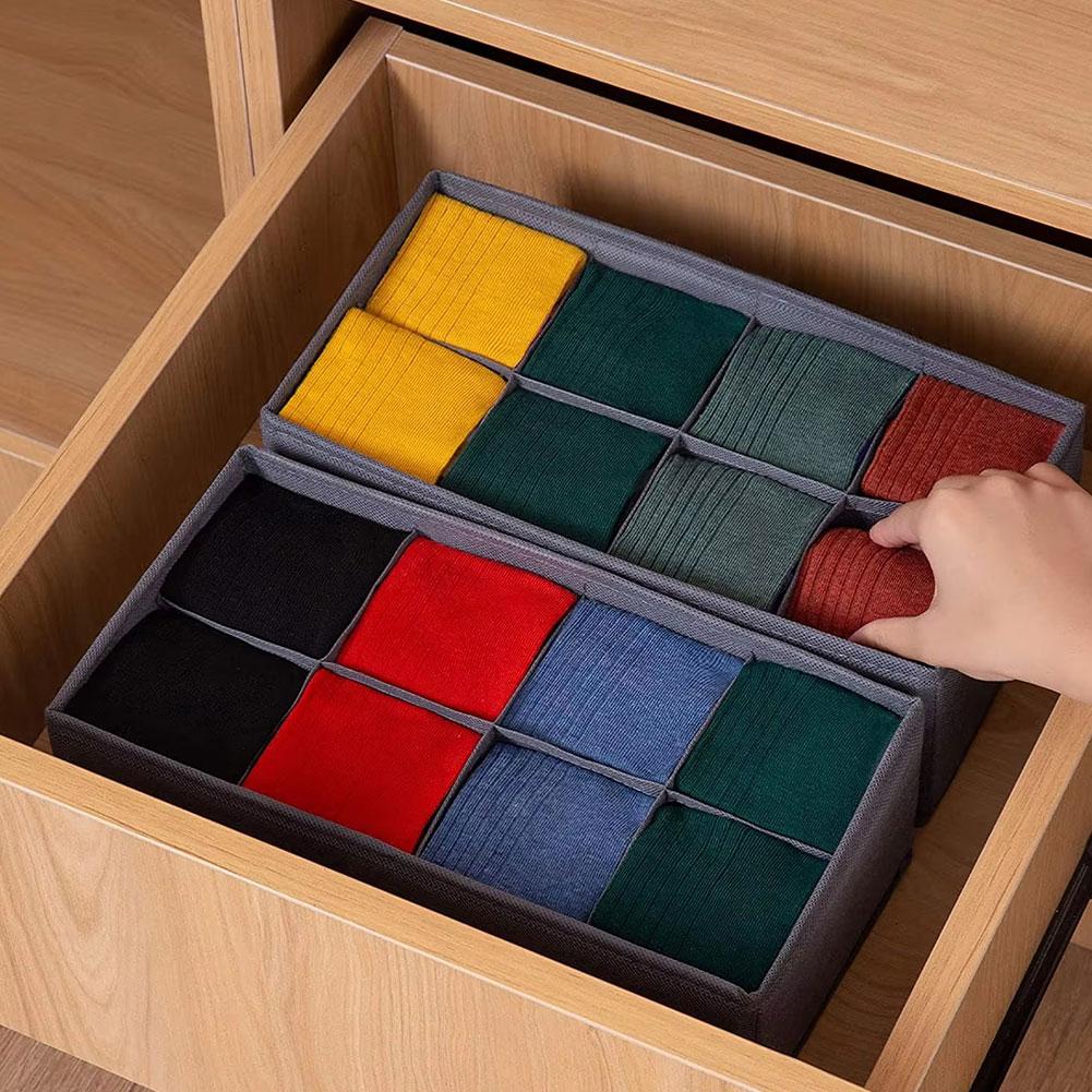 6/7/8/24 Gitter, faltbare Stof – Sock Organizer Tray Bewertung und Preis